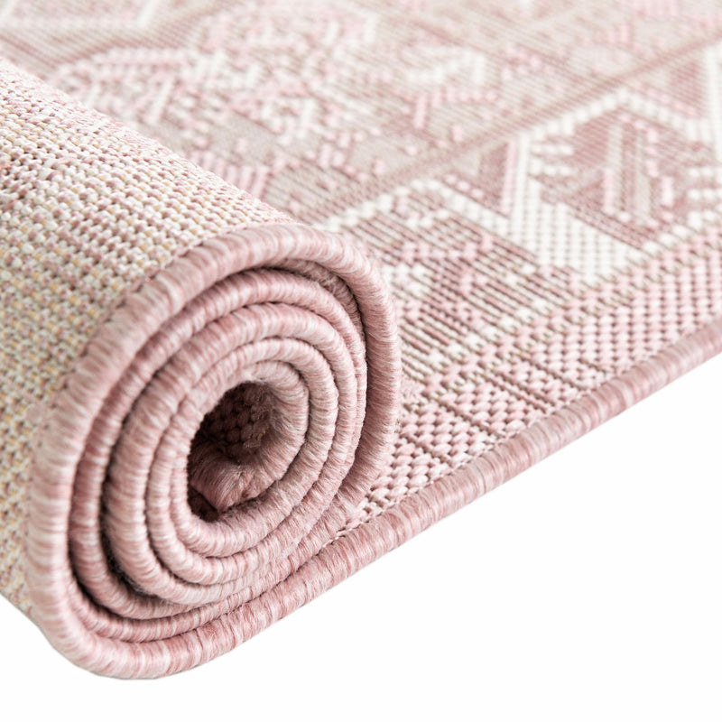 Tribal Terrace Treasures Collection Area Rug -  Incan Isle (Pink) Octagon Pink  lifestyle 10
