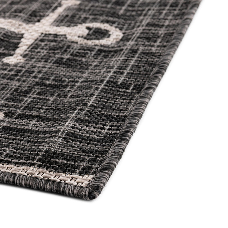 Seaside Haven Rugs Collection Area Rug - Sapphire (Charcoal) Runner Charcoal  lifestyle 5
