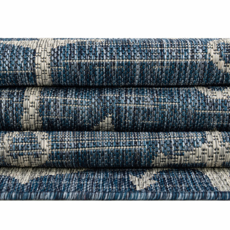 Seaside Haven Rugs Collection Area Rug - Sapphire (Blue) Rectangle Blue  lifestyle 25