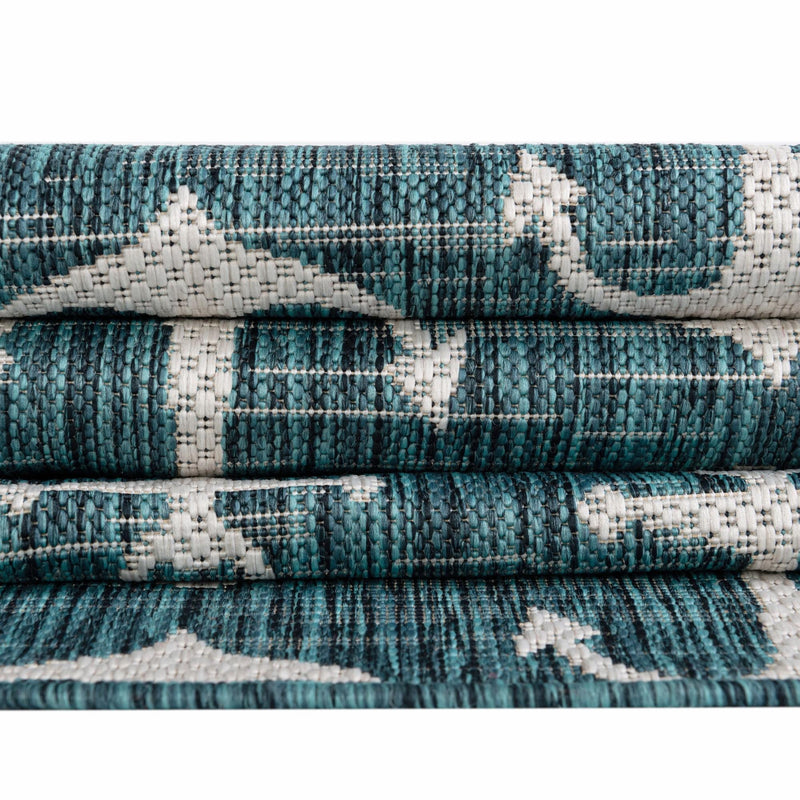 Seaside Haven Rugs Collection Area Rug - Sapphire (Teal) Rectangle Teal  lifestyle 29