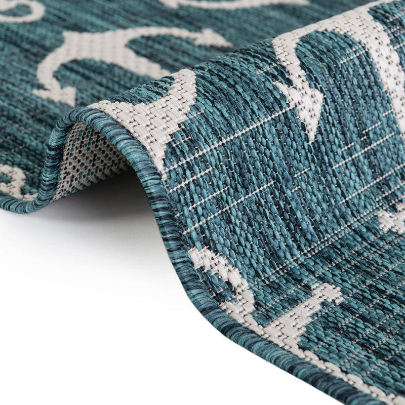 Seaside Haven Rugs Collection Area Rug - Sapphire (Teal) Rectangle Teal  lifestyle 31