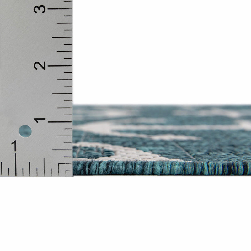 Seaside Haven Rugs Collection Area Rug - Sapphire (Teal) Rectangle Teal  lifestyle 34
