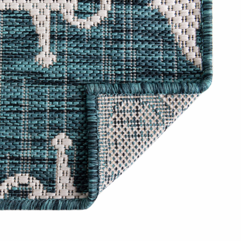 Seaside Haven Rugs Collection Area Rug - Sapphire (Teal) Rectangle Teal  lifestyle 35