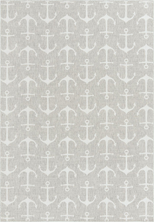 Seaside Haven Rugs Collection Area Rug - Sapphire (Gray) Rectangle Gray Main