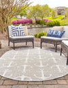 Seaside Haven Rugs Collection Area Rug - Sapphire (Gray) Oval Gray  lifestyle 2