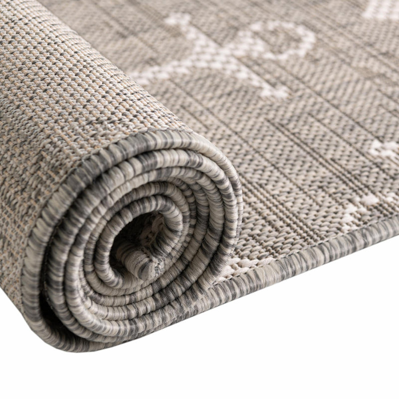 Seaside Haven Rugs Collection Area Rug - Sapphire (Gray) Oval Gray  lifestyle 10