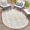 Seaside Haven Rugs Collection Area Rug - Sapphire (Gray) Oval Gray  lifestyle 13