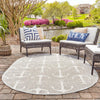 Seaside Haven Rugs Collection Area Rug - Sapphire (Gray) Oval Gray  lifestyle 14