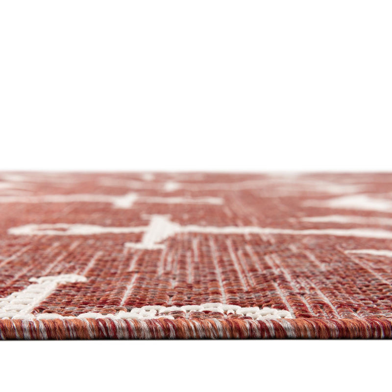 Seaside Haven Rugs Collection Area Rug - Sapphire (Rust Red) Rectangle Rust Red  lifestyle 5