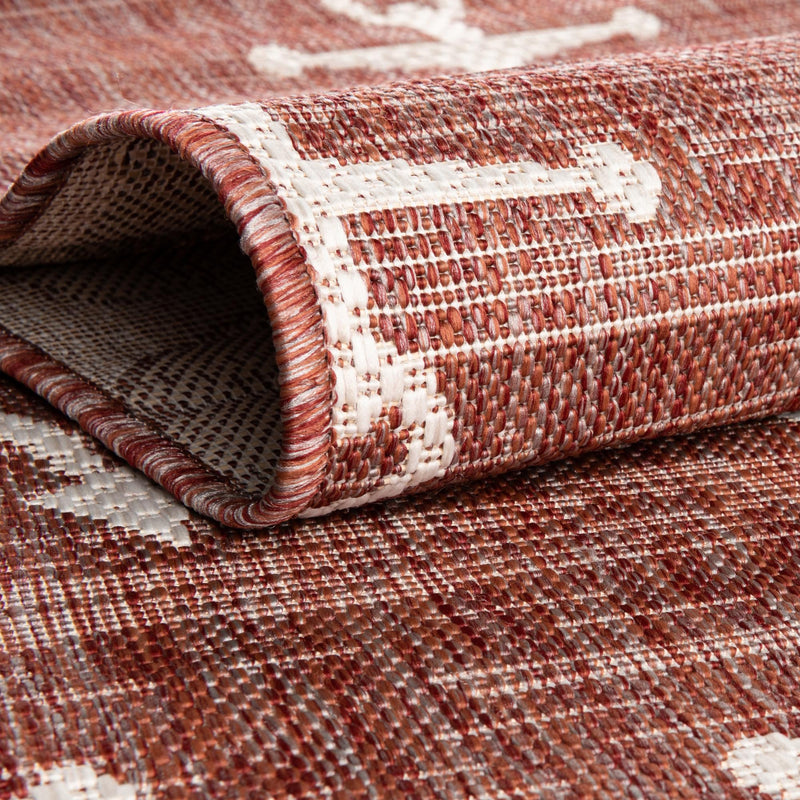 Seaside Haven Rugs Collection Area Rug - Sapphire (Rust Red) Rectangle Rust Red  lifestyle 6