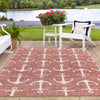 Seaside Haven Rugs Collection Area Rug - Sapphire (Rust Red) Rectangle Rust Red  lifestyle 11