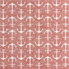 Seaside Haven Rugs Collection Area Rug - Sapphire (Rust Red) Square Rust Red Main