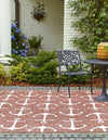 Seaside Haven Rugs Collection Area Rug - Sapphire (Rust Red) Square Rust Red  lifestyle 2