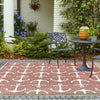 Seaside Haven Rugs Collection Area Rug - Sapphire (Rust Red) Square Rust Red  lifestyle 9