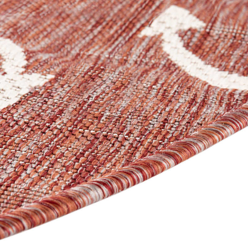 Seaside Haven Rugs Collection Area Rug - Sapphire (Rust Red) Oval Rust Red  lifestyle 5