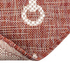 Seaside Haven Rugs Collection Area Rug - Sapphire (Rust Red) Oval Rust Red  lifestyle 7