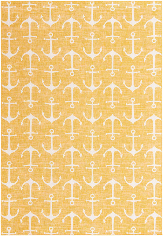 Seaside Haven Rugs Collection Area Rug - Sapphire (Yellow) Rectangle Yellow Main