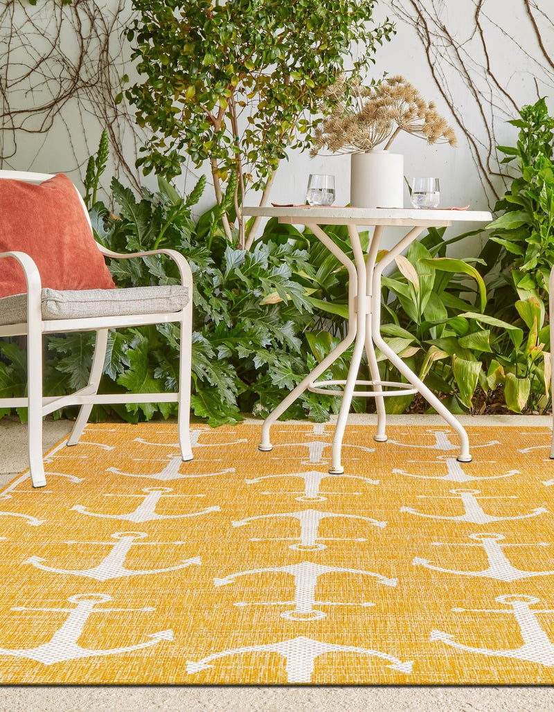 Seaside Haven Rugs Collection Area Rug - Sapphire (Yellow) Rectangle Yellow  lifestyle 13