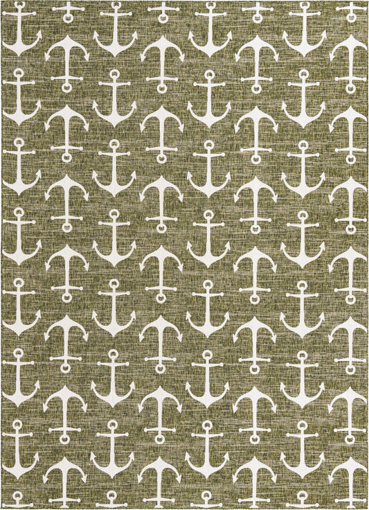 Seaside Haven Rugs Collection Area Rug - Sapphire (Green) Rectangle Green Main