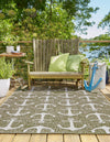 Seaside Haven Rugs Collection Area Rug - Sapphire (Green) Rectangle Green  lifestyle 3