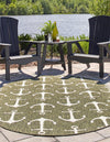 Seaside Haven Rugs Collection Area Rug - Sapphire (Green) Oval Green  lifestyle 2