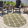 Seaside Haven Rugs Collection Area Rug - Sapphire (Green) Oval Green  lifestyle 13
