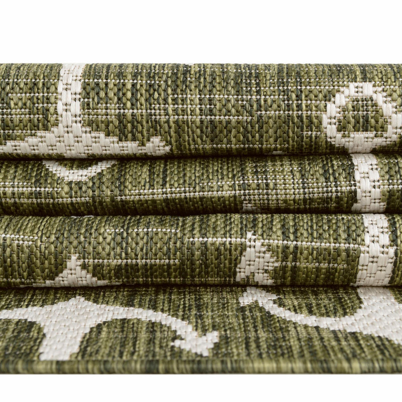 Seaside Haven Rugs Collection Area Rug - Sapphire (Green) Octagon Green  lifestyle 12