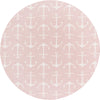 Seaside Haven Rugs Collection Area Rug - Sapphire (Pink) Round Pink Main
