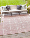 Seaside Haven Rugs Collection Area Rug - Sapphire (Pink) Square Pink  lifestyle 0
