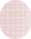 Seaside Haven Rugs Collection Area Rug - Sapphire (Pink) Oval Pink Main