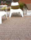 Patio Stripe Harmony Collection Area Rug -  Boardwalk (Natural) Rectangle Natural  lifestyle 2