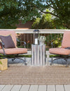 Patio Stripe Harmony Collection Area Rug -  Boardwalk (Natural) Square Natural  lifestyle 2