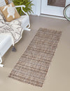 Patio Stripe Harmony Collection Area Rug -  Boardwalk (Natural) Runner Natural  lifestyle 0