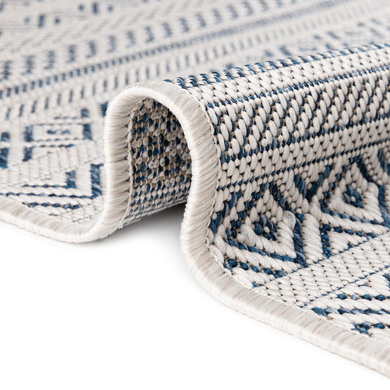 Seaside Stripes Collection Area Rug -  Boardwalk (Light Blue) Rectangle Light Blue  lifestyle 38