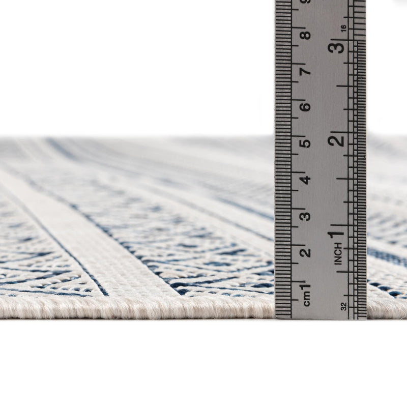 Seaside Stripes Collection Area Rug -  Boardwalk (Light Blue) Rectangle Light Blue  lifestyle 41