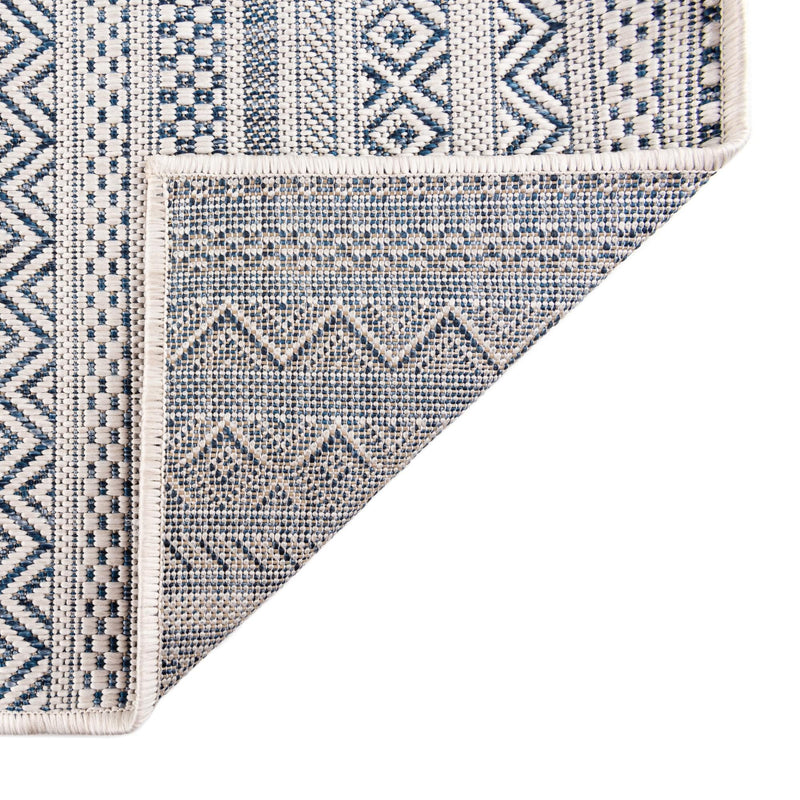 Seaside Stripes Collection Area Rug -  Boardwalk (Light Blue) Rectangle Light Blue  lifestyle 42