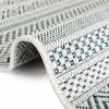 Seaside Stripes Collection Area Rug -  Boardwalk (Teal) Rectangle Teal  lifestyle 42