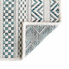 Seaside Stripes Collection Area Rug -  Boardwalk (Teal) Rectangle Teal  lifestyle 46
