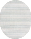Patio Stripe Harmony Collection Area Rug -  Boardwalk (Teal) Oval Teal Main