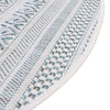 Patio Stripe Harmony Collection Area Rug -  Boardwalk (Teal) Oval Teal  lifestyle 5