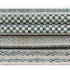 Patio Stripe Harmony Collection Area Rug -  Boardwalk (Teal) Oval Teal  lifestyle 12