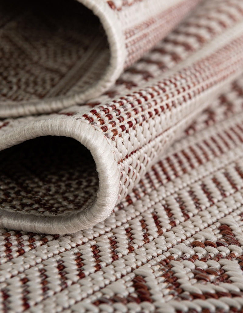 Seaside Stripes Collection Area Rug -  Boardwalk (Red) Rectangle Red  lifestyle 38