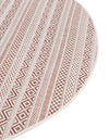 Patio Stripe Harmony Collection Area Rug -  Boardwalk (Red) Round Red  lifestyle 24