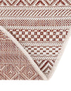 Patio Stripe Harmony Collection Area Rug -  Boardwalk (Red) Round Red  lifestyle 27