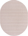 Patio Stripe Harmony Collection Area Rug -  Boardwalk (Red) Oval Red Main
