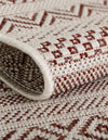 Patio Stripe Harmony Collection Area Rug -  Boardwalk (Red) Octagon Red  lifestyle 5