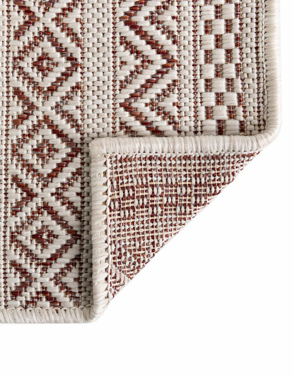 Patio Stripe Harmony Collection Area Rug -  Boardwalk (Red) Octagon Red  lifestyle 11