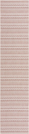 Patio Stripe Harmony Collection Area Rug -  Boardwalk (Red) Runner Red Main