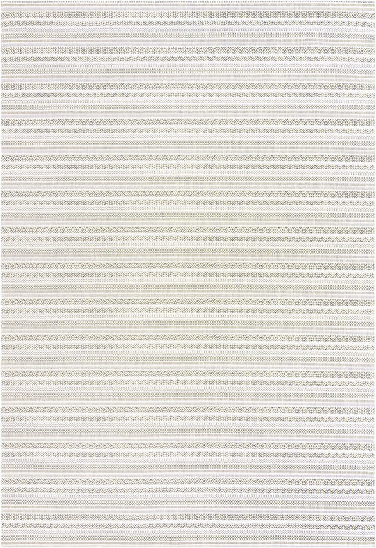 Patio Stripe Harmony Collection Area Rug -  Boardwalk (Green) Rectangle Green Main