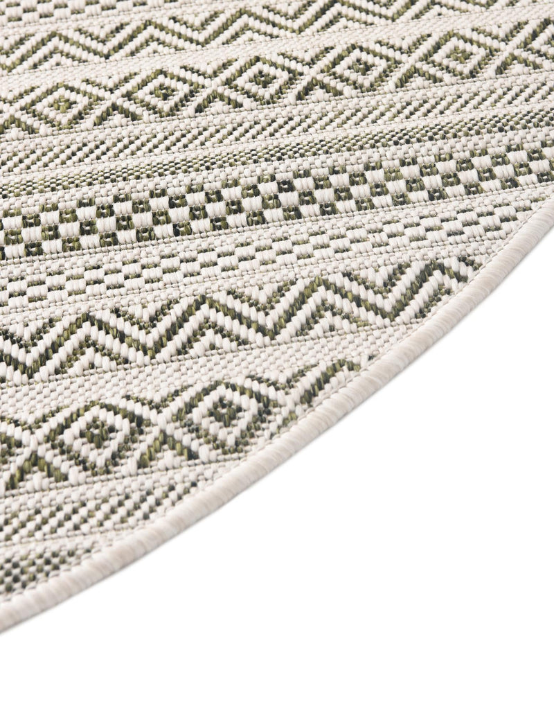 Patio Stripe Harmony Collection Area Rug -  Boardwalk (Green) Oval Green  lifestyle 7